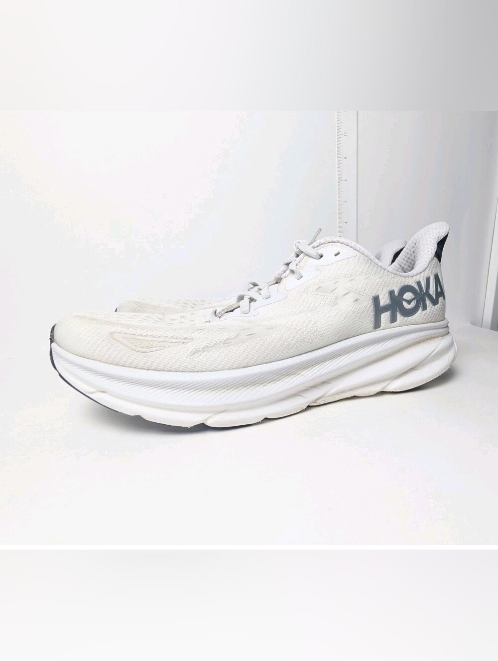 Hoka Clifton 9 1127895/NCSW White/Black Men's Size 11.5D Great - Picture 3 of 8